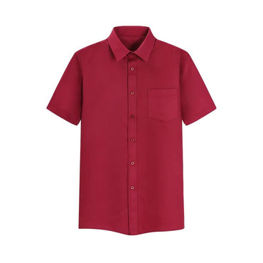 Short-sleeved Solid Color Shirt High-end Business Daily Tops Company Uniforms Can Be Customized With Printed Embroidery 2021 New