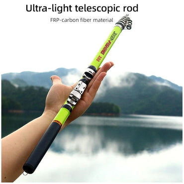 Telescopic Rock Fishing Rod Carbon Fiber Carp Travel Feeder Pole Super Short Pesca Portable Accessories 1.5/1.8/2.1/2.4/2.7/3.0