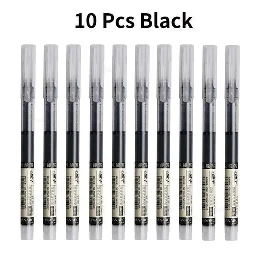 10/20PCS High Quality Needle Type Gel Pens Black Blue Red Ink Straight Liquid Pen Stationery School & Office Supplies