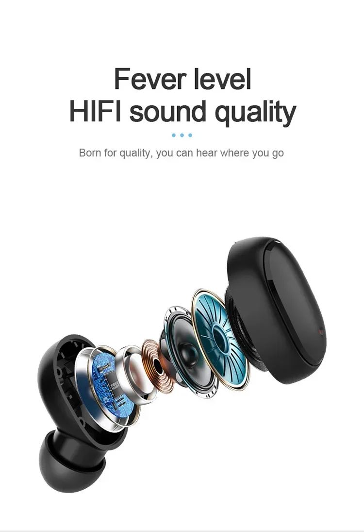Original A6S TWS Headset Wireless Earphones Bluetooth Headphones Sport Stereo Fone Bluetooth Earbuds