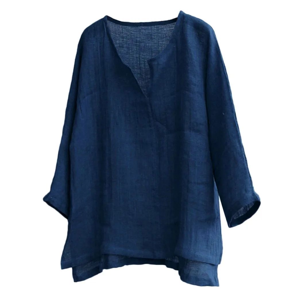 8 Colors!2023 New Linen Shirt Men Brief Breathable Comfy Solid Color Long Sleeve Loose Harajuku Casual Blouse Hawaiian Shirts