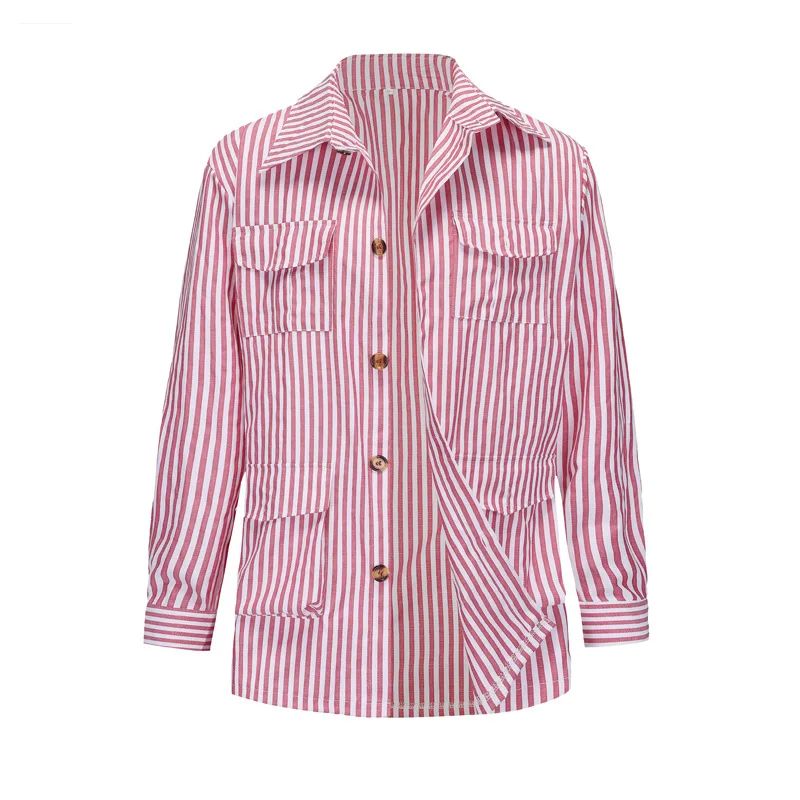 New 2025 Spring Autumn Men's Clothing Trend Striped Multi-pocket Men Cardigan Suit Jackets Business Casual Lace-up Coats for Men