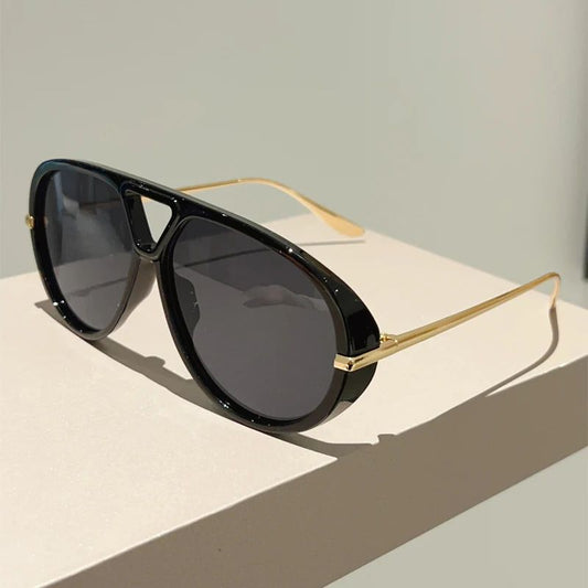 GM LUMIAS Oversized Pilot Sunglasses 2025 New Vintage Double Bridge Sun Glasses Women Trendy Luxury Brand Design Outdoor Shades