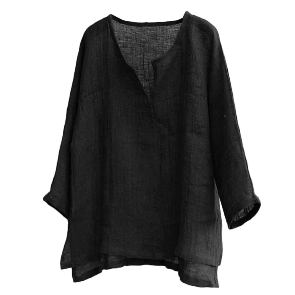 8 Colors!2023 New Linen Shirt Men Brief Breathable Comfy Solid Color Long Sleeve Loose Harajuku Casual Blouse Hawaiian Shirts
