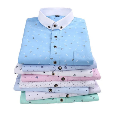 Quality Plaid Casual Men's Shirt Slim Fit Formal & Business Party Man Spring Long Sleeve New Men Floral for Mens Dress Shirt