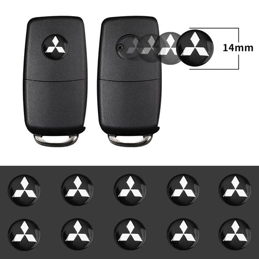14mm Car Key Badge Emblem Replacement Car Key Stickers For Mitsubishi Logo ASX Outlander Lancer Pajero Eclipse Galant Mirage