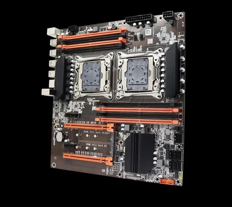 Kit Placa-mãe X99 Dual CPU lntel Xeon E5 2680 V4 e DDR4 64 GB (4*16 GB) LGA2011-3 M.2 NVME para Computador Desktop Gamer