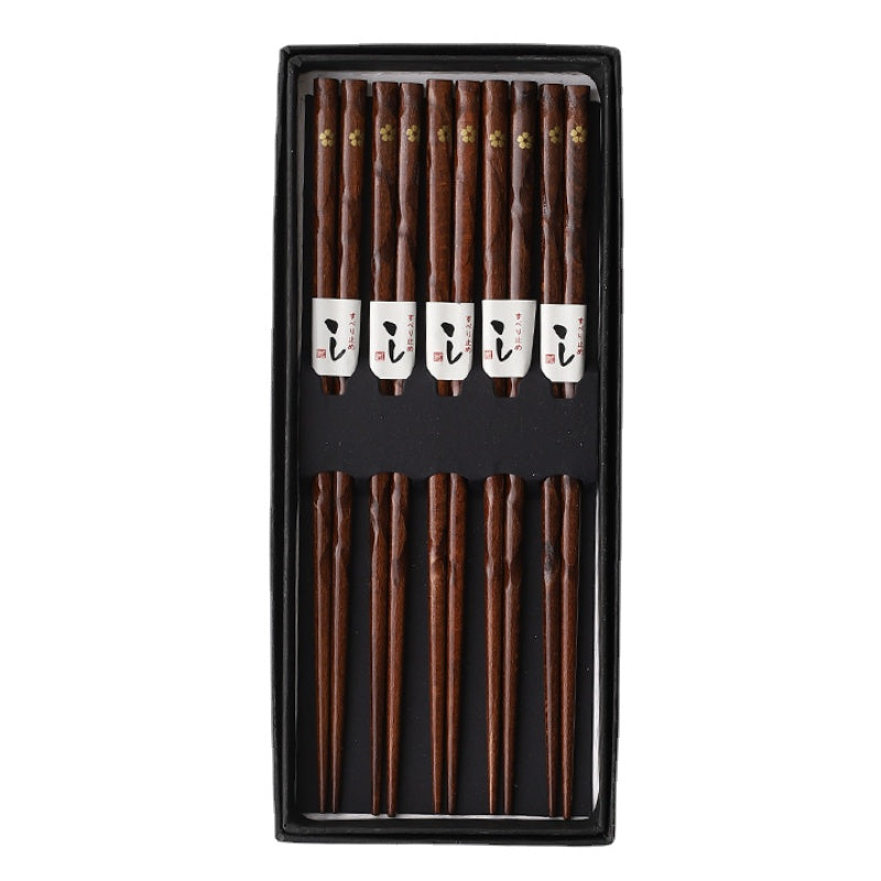 5 pares de pauzinhos japoneses para sushi, antiderrapantes, reutilizáveis, chineses, utensílios de mesa, presente, ferramentas de cozinha