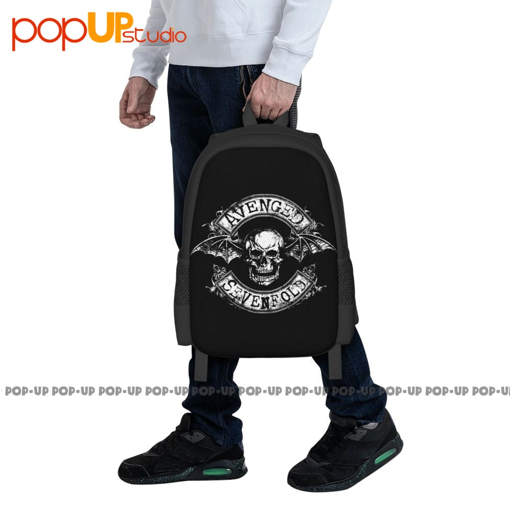 Mochila de grande capacidade Avenged Sevenfold Heavy Metal Estampa artística Estilo esportivo Mochilas de roupas