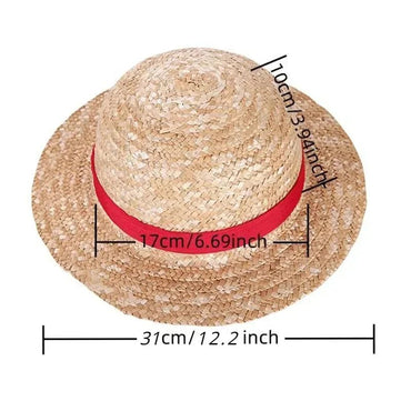 Luffy Straw Hat One Piece Cartoon Cosplay Caps Accessories Sunshade Parent-Child Hat Luffy Hat for Women Men