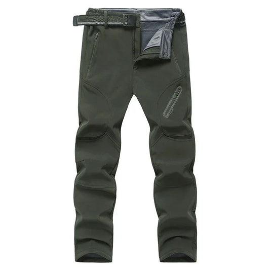 2024 Big Size Waterproof Pants Men Soft Shell Fleece Warm Trousers Male Outdoor Plus Large 9XL 4XL 8XL Work Winter Autumn Black