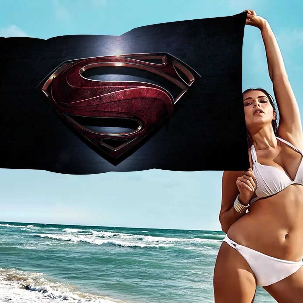 Science Fiction Film S-Superman Microfiber Beach Towel Absorbent Quick Dry Soft Yoga Swimming Resort Mountain Climbing Towel