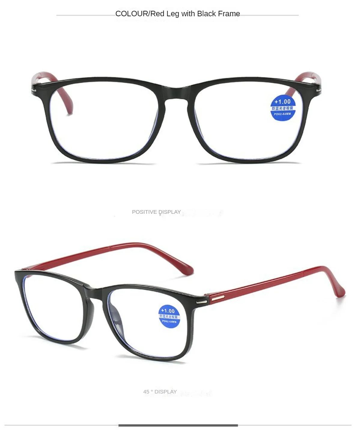 Presbyopia Eyeglasses for Man and Woman Unisex Comfortable Eyewear Ultra Lightweight Anti Blue Light Blocking HD Reading Glasses