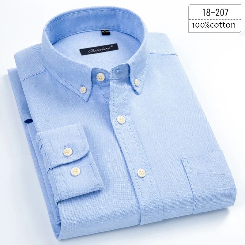 New in shirt plus size 8xL long-sleeve 100%cotton shirts for men slim fit formal plain shirt soft white black office clothes