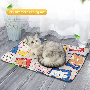 Tapete de Verão para Pets Cobertor Gelado à Prova de Umidade para Cães Almofada para Sofá e Chão Hipoalergênico para Gatos Capas de Cama para Pets Respiráveis