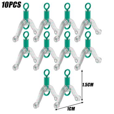 Fishing Hook Separator Anti Tangle Boom Green Silicone Bifurcator High Elastic Subline Splitter Lure Rigging Accessories Tool