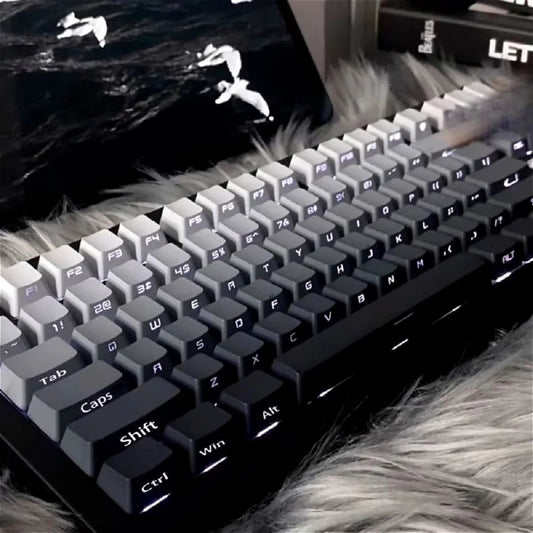 Keycaps Cherry de luz diurna originais novos 2025 PBT translúcidas com cor gradiente e gravação lateral personalizadas para teclados mecânicos MX