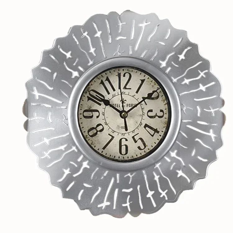 Retro home wall decoration clock font clear wall clock travel time accurate border three-dimensional hanging quartz clock