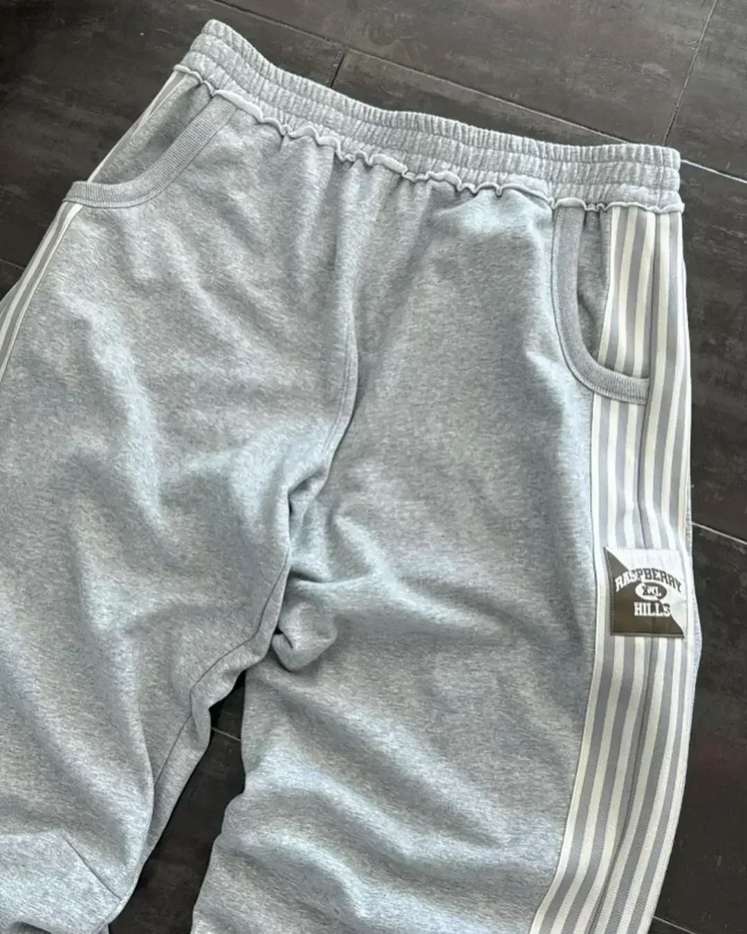 2025 Korea's new simple striped loose casual pants, loose and stylish Y2K style oversized pants mid-tight pants pants hot sale