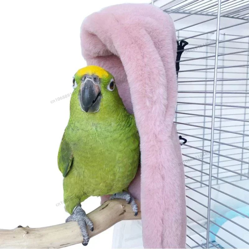 Rede de Pássaros de Pelúcia Macia, Inverno, À Prova de Vento, Gaiola de Pássaros, Cama Suspensa para Papagaios, Caverna de Periquitos, Tenda Esconderijo, Suprimentos para Pássaros de Estimação