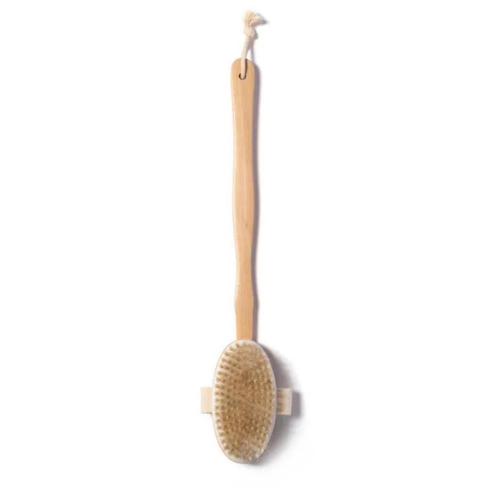 Piggy Mane Long Handle Bath Brush Body Scrub Dry Brush No Need for People To Rub Back Mud Brush Practical Bath Brush Detachable