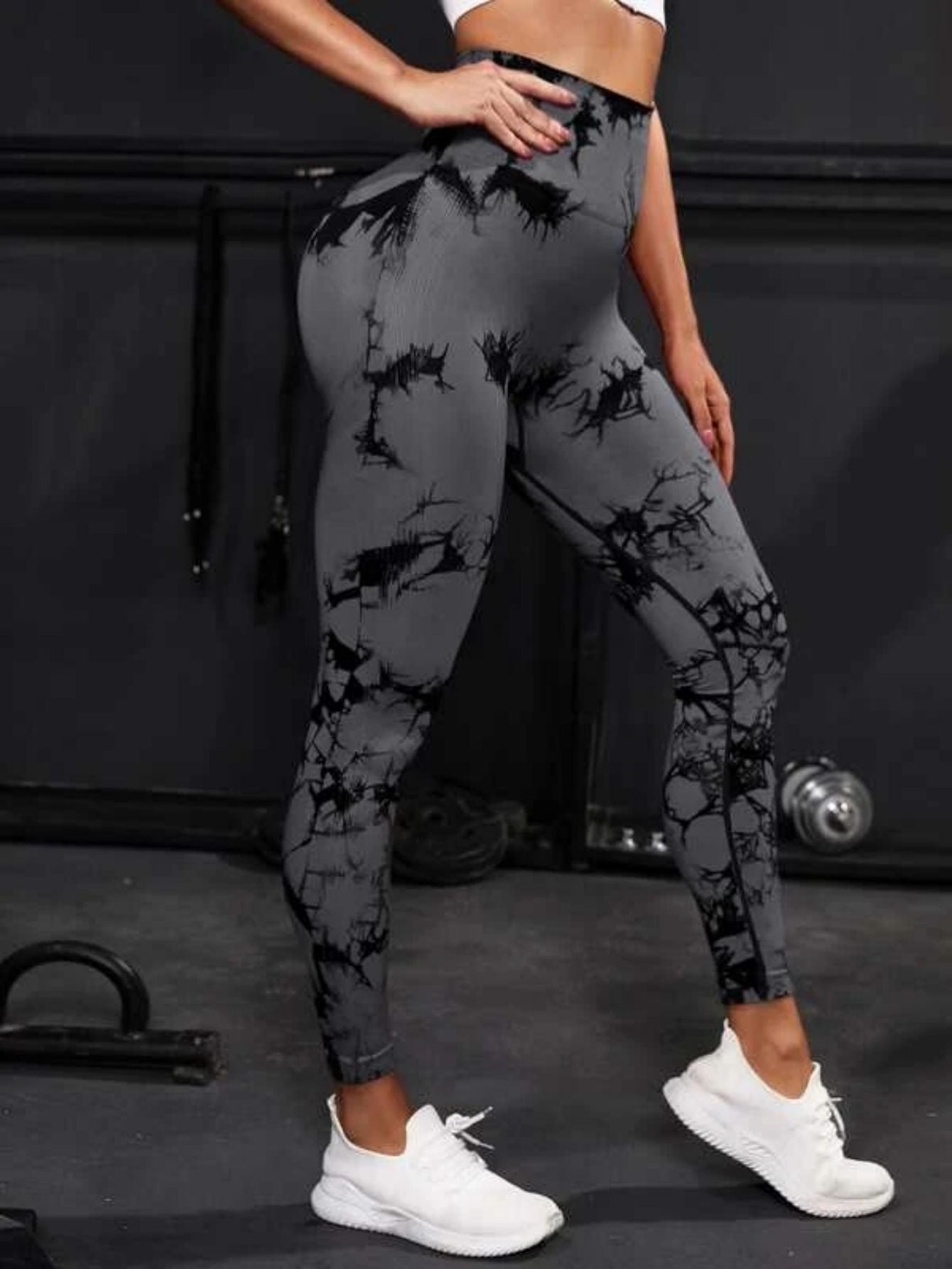 Seamless High Waist Leggings Women Tie Dye Leggings Fitness Sports Running Yoga