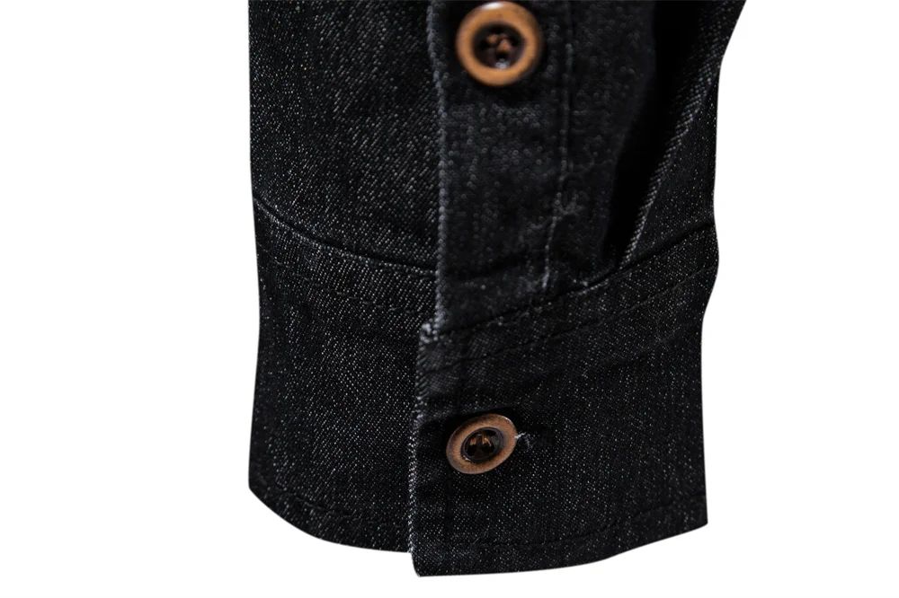 2025 Brand Elastic Cotton Denim Shirt Men Long Sleeve Quality Cowboy Shirts for Men Casual Slim Fit Mens Designer Clothing