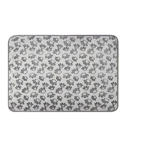 Pet Blanket 40x60cm 52x76cm 76x104cm Soft Fluffy Flannel Dog Blanket Grey Footprint Pattern Pet Mat Blanket for Cat Dogs