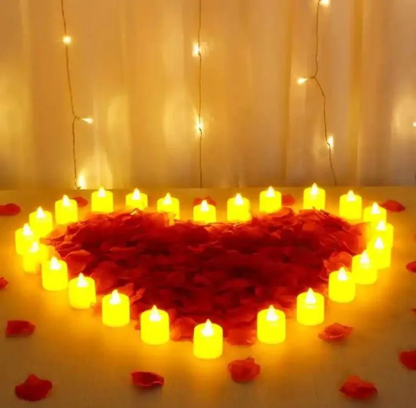 Flameless LED Electronic Candle Lights with Battery Tealight Candles Lamp Lighting for Christmas Wedding Birthday Party Decor