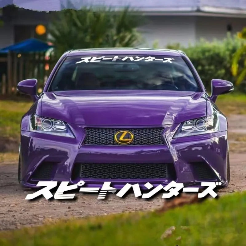Adesivos de carro Speed Hunters JDM japoneses para para-brisa dianteiro e traseiro Decalques de vinil reflexivos para portas de automóveis Acessórios automotivos