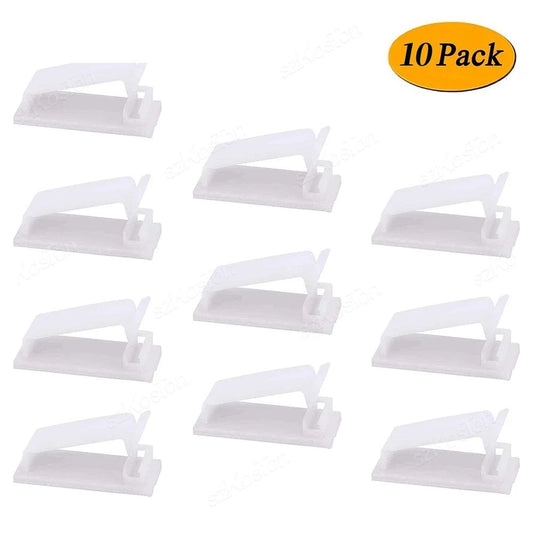Self-adhesive Wire Holder Organizer Cable Clamp Cord Management Table Desk Storage Electrical Equipment Supplies Fixing Clip