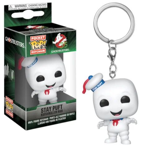 Funko Pop FILMES Os Caça-Fantasmas Boneco de Vinil Chaveiro Stay Puft Marshmallow Man Geleia 4CM Brinquedo Chaveiro de Bolso Pop