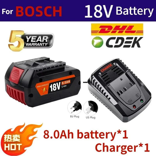 For Bosch Professional 18V 12.0Ah Battery Pack, Compatible with GBA GBH GSR GSB, Replacement Battery for BAT618 BAT609 BAT620