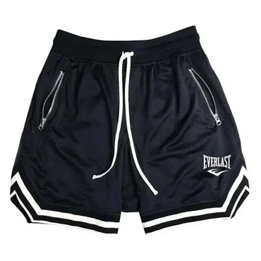 Breathable Quick Dry Black Basketball Shorts for Men Everlast Lightweight Outdoor Training Apparel