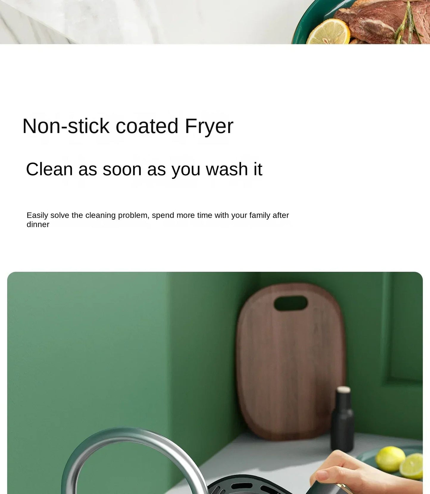 220V AUX Air Fryer and Oven Combo: Multifunctional, Fully Automatic, No Oil Technology, Easy-to-clean DD