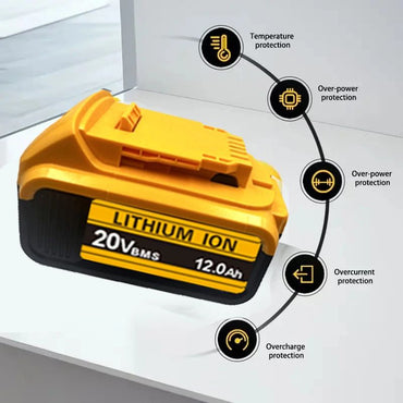 .for Dewalt original 20V rechargeable tool battery DCB206 DCB200 DCB201 18V 20v 6AH 8AH 12AH .For Dewalt 18V 20V tool battery.