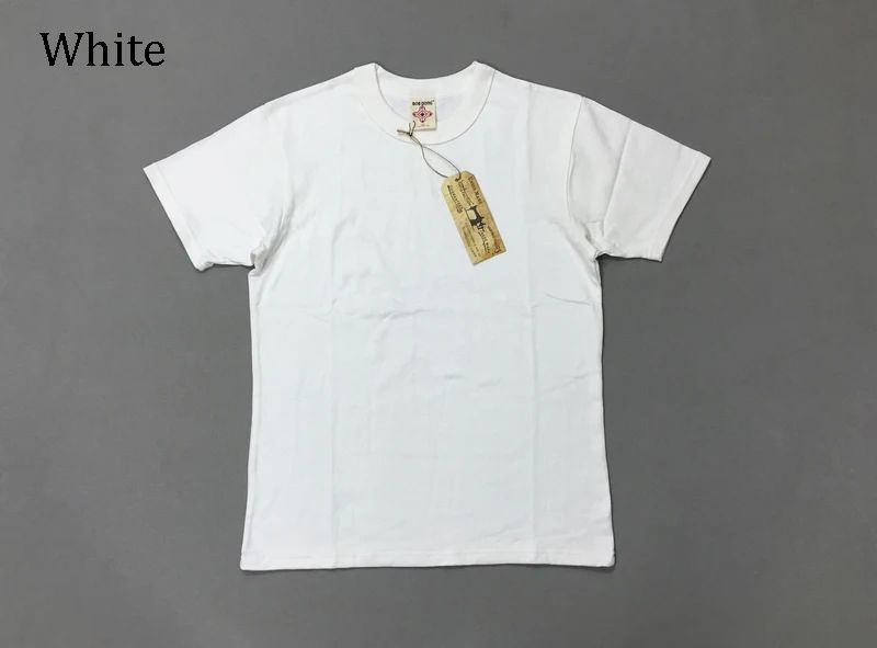BOB DONG 300gr Basic Tee Shirts Summer Heavyweight Cotton Men's Plain T-Shirts