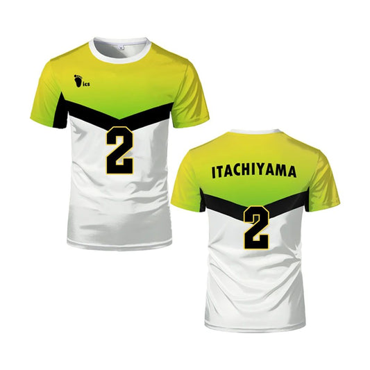 Japanese Anime Haikyuu Jersey Itachiyama Institute Kiyoomi Sakusa Cosplay Man T-Shirts Sports Gym Oversized Men/Women Y2k Tees