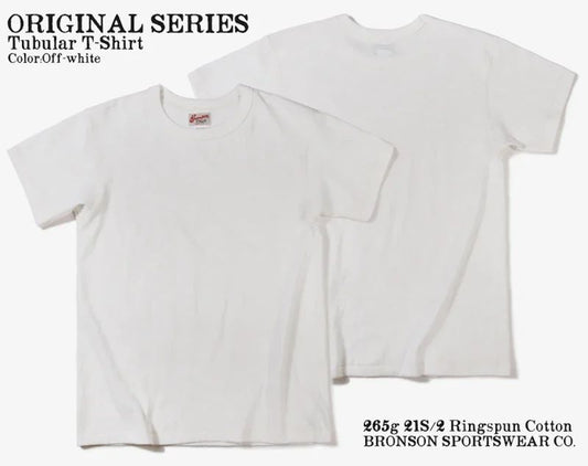 Bronson Heavyweight Seamless Tubular T-Shirt Summer Men's Plain Basic Tee Shirts