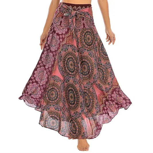 Sexy Summer Long Boho Bottom Women Skirt Vintage Casual Ropa Mujer Faldas Loose Fashion y2k Maxi Skirts Woman Clothing Saia Jupe