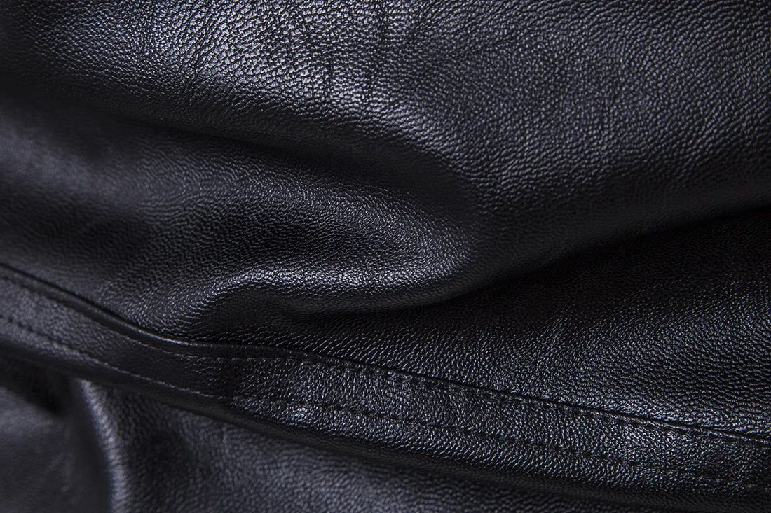 Motorcycle Slim Leather Jacket Men's Leather Jacket British Fashion Men's PU Leather Jacket mens solid color leather jackets