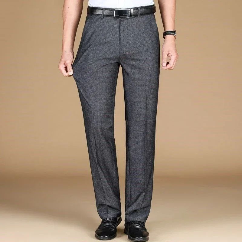 Male High Quality Loose Classic Comfortable Formal Pants 2025 Fashion Men Straight Narrow Leg Business Suit Trousers Size 29-40