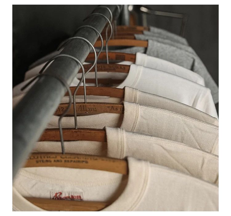 Bronson Heavyweight Seamless Tubular T-Shirt Summer Men's Plain Basic Tee Shirts