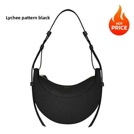 2025 New Style, High-Quality Textured Crescent Bag, Underarm Handbag, Single Shoulder Crossbody Bag