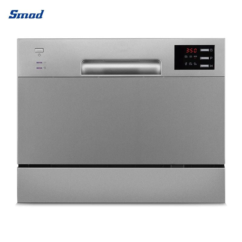 Portable Mini Countertop Dishwasher 6 Place Settings Compact Electric Dish Washing Machine for Home Apartment Dorm Kitchen