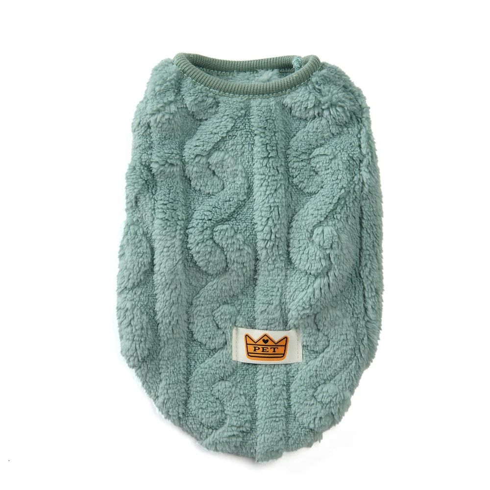 Fleece Warm Dog Cloth Sleeveless Soft Cozy Plush Vest Puppy Winter Overall for Small Medium Pet Sweatshirt for Dog and Cat