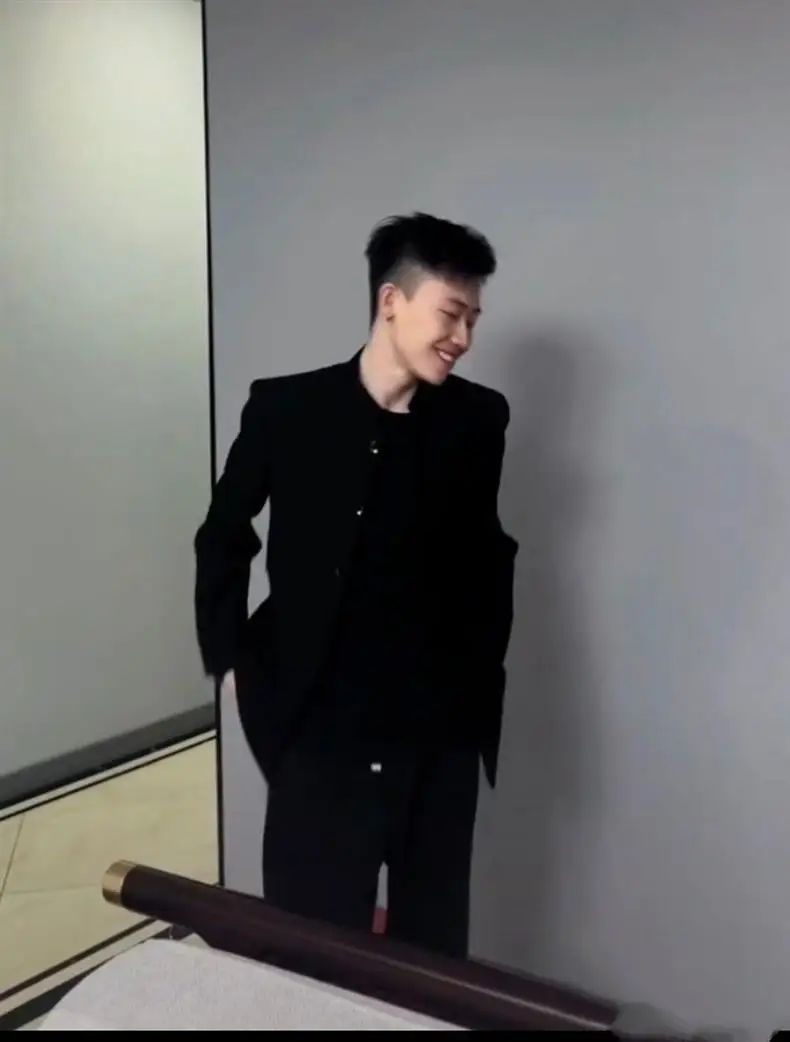 New Black Zhongshan Suit Jacket for Young Men Chinese Style Outerwear Popular Internet Celebrity Zhao Shanghe Topwear