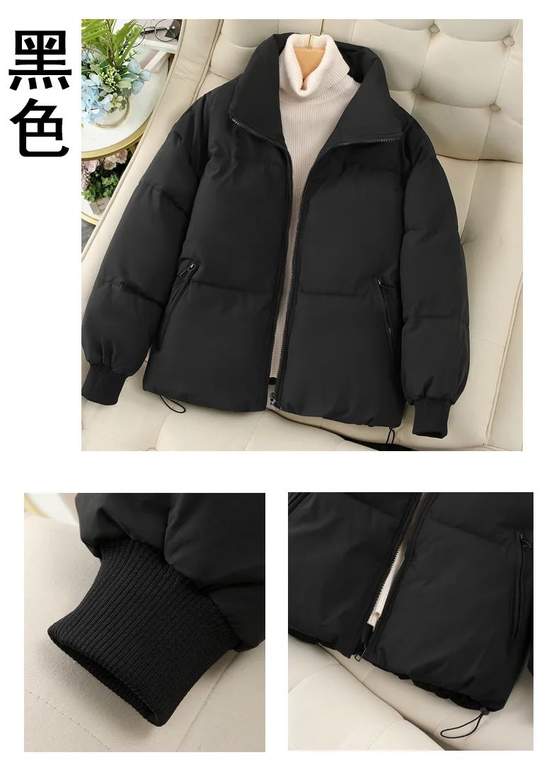 Parkas Women Coat Jacket Autumn Winter Keep Warm Puffer Jacket Stand Collar Harajuku Outwear Loose Padded Vest Korean Fall 2024