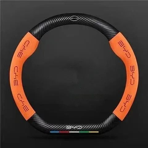 Car Suede Steering Wheel Cover For BYD Atto 3 Act Seal Tang F3 E6 Yuan Song Plus EV F0 Qin Han Dolphin S6 Leather anti-slip