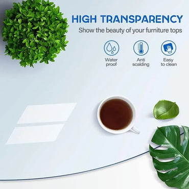 Clear PVC Desk Protector 1.5mm Clear Table Protector Non-Slip Easy to Clean Desk Protector Mat Clear